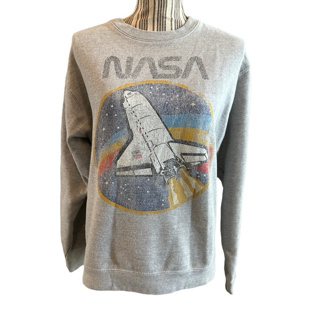 Delta Gray NASA Men's Crewneck Sweater medium